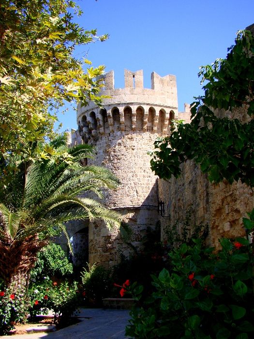 Rodos Old City castle garden