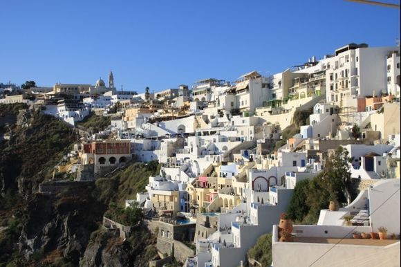 Homes On Western Side Of Santorini