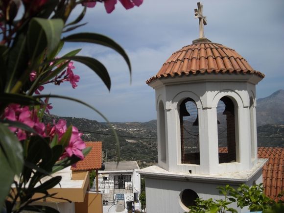Top view of church in Axos