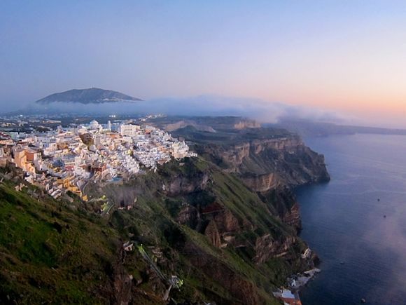 misty santorini