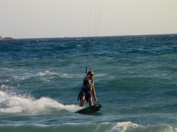 Kite surfer, Plaka Beach, September, 2007