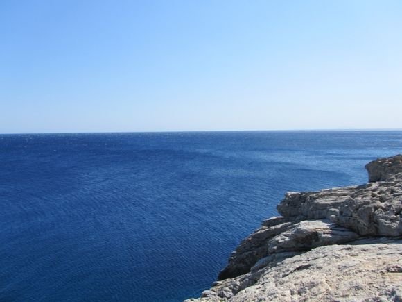 view from the path to halara bay,amorgos