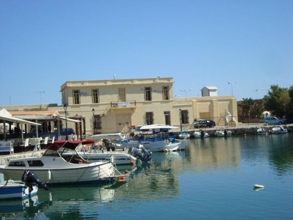 Venetian Harbour in the Old Town of Rerthymno at Crete
