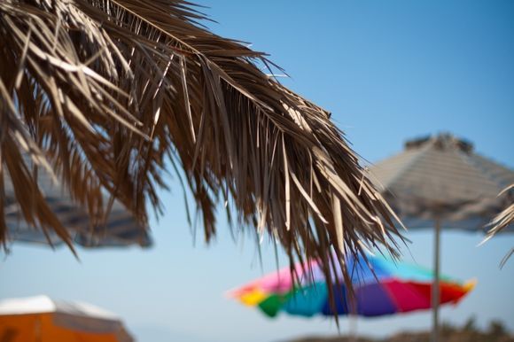 umbrellas on the stavros beach