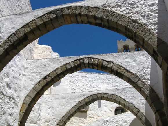 Patmos, Monastery,Arches, Hora