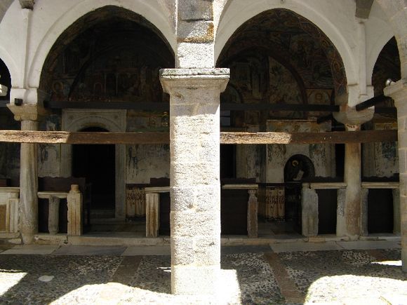 Patmos,Monastery, the column,Hora