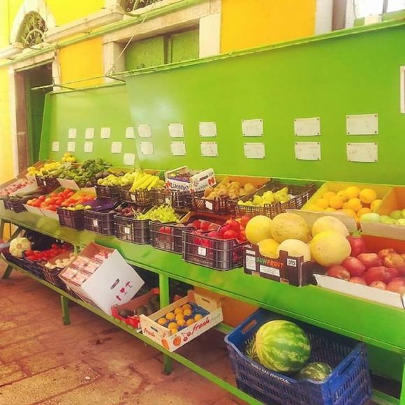 Little  coloured market in Symi