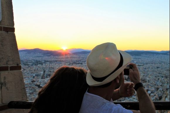 sunset at the Lycabettus
