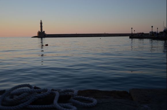 Sunset stilness in Chania\'s port