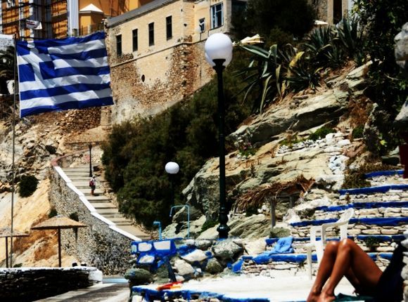 Miss Greece's legs incognito