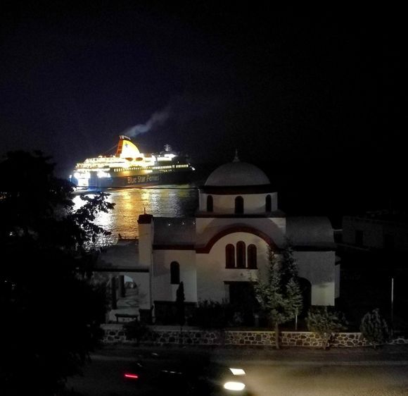 Night arrival in Nisyros