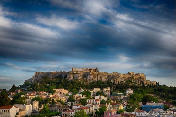 The Acropolis of Athens as viewed from Monastiraki area