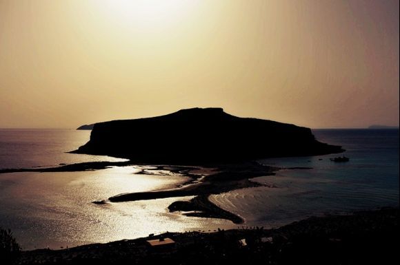 Frontlighting black Filter Effect. Balos Beach Crete Greece