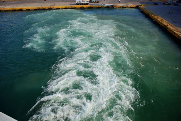 waters behind the ferry