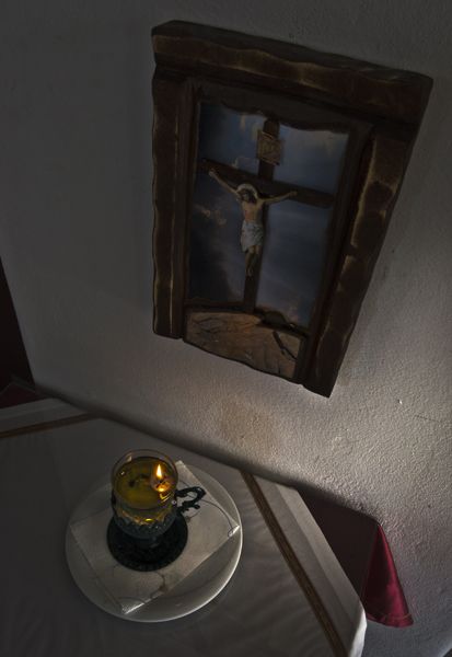 Candle and Christ