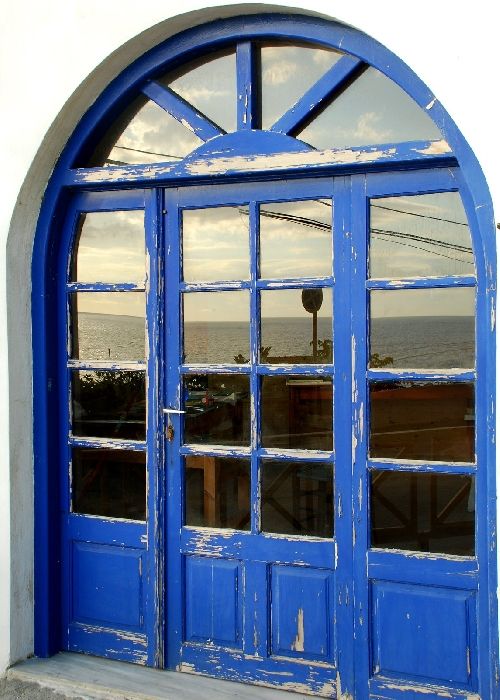 the classic blue door