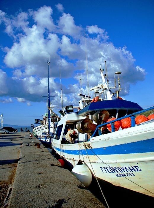 boats, Platanias harbor, Pelion