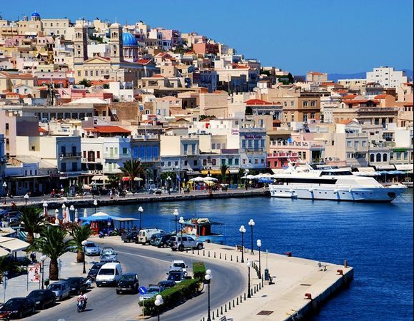 Syros - a view from the ferry