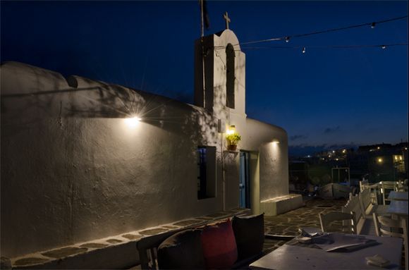 Church in the Night - Paros, Naoussa
