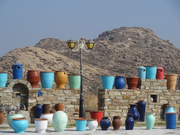 Pottery work shop on the road to Halki