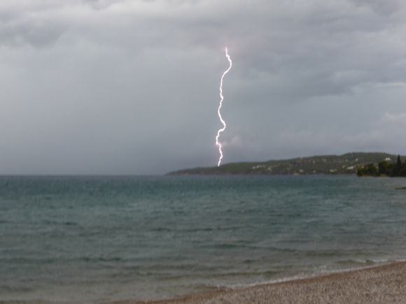 Lightning strikes! Near Porto Heli.