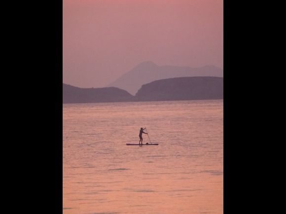 Solitude at sunset. Arillas, Corfu.