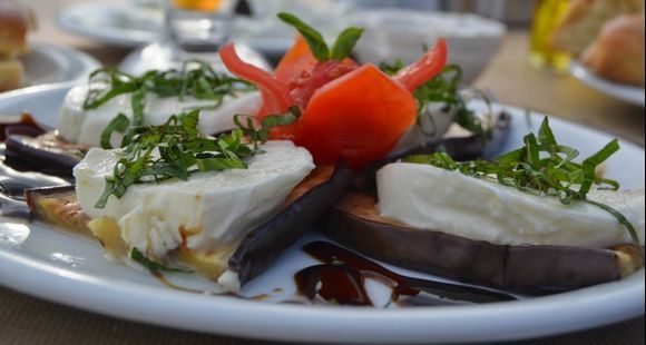 Eggplant and Mozzerella cheese- yummy