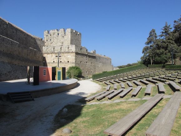 Ami-itheatre in moat of Rhodes Old Town