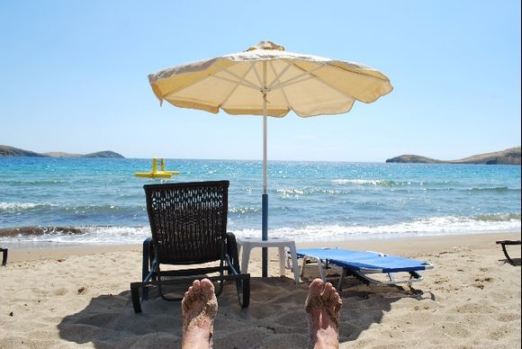 Relaxing on Platys Beach, Lemnos
