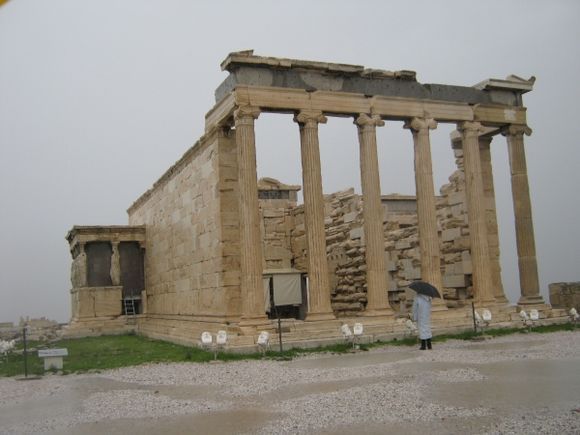 Athens Acropolis Hill Rainy day
