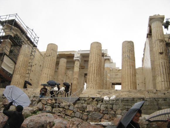 Athens Acropolis Hill Rainy day