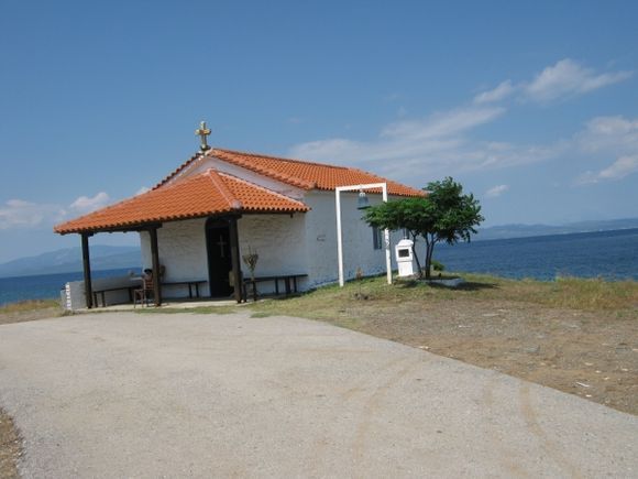 Halkidiki East end of Kassandra peninsula Agios Nikolaos church