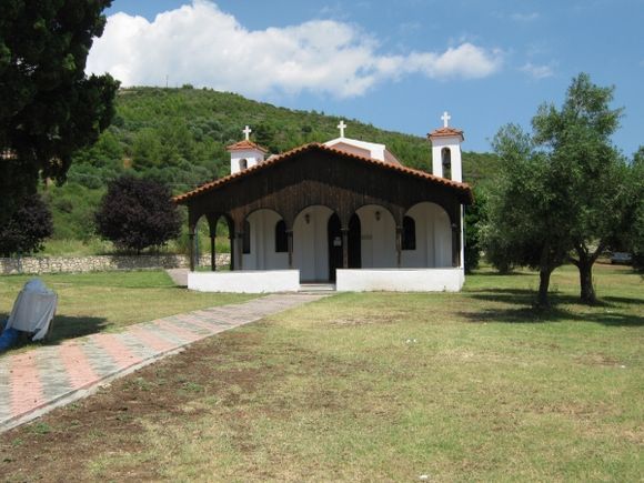 Halkidiki Saint Nicholas church in Loutra south of Nea Skioni