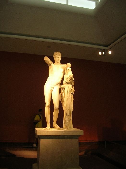 inside the museum at Olympia