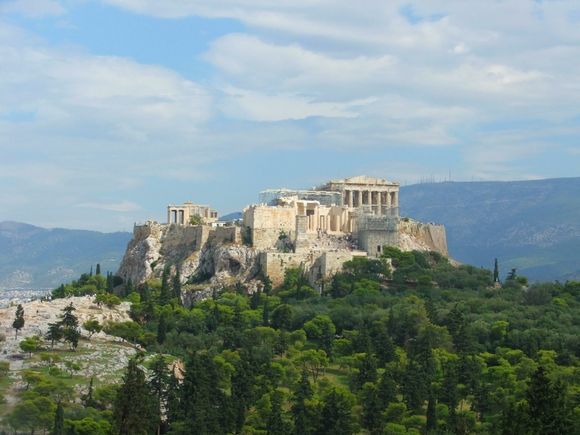 The view of the Acropolis from Filopappos Hill.