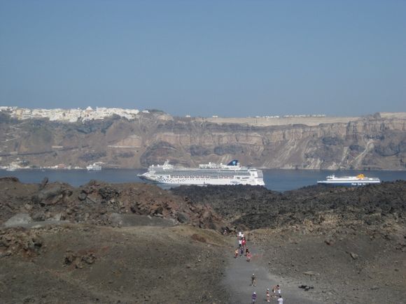 View of Thira from the Volcano