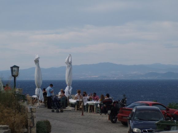 Typical greek atmosphere.What is more tasty,the food or the view?
