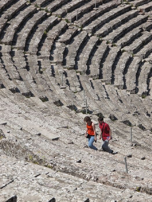 Tourists in Epidavros