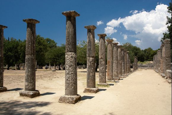Stone columns at Olympia