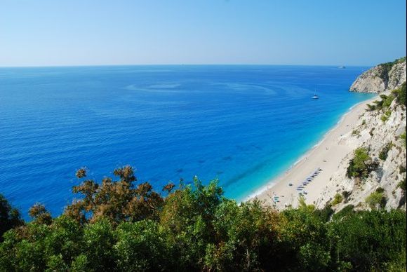 Panoramic view over Egremni Beach