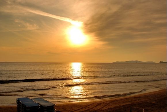 Sunset Arillas beach