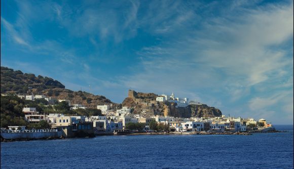 Nisyros also spelled Nisiros is a volcanic Greek island and municipality located in the Aegean Sea. It is part of the Dodecanese group of islands, situated between the islands of Kos and Tilos. Its shape is approximately round, with a diameter of about 8 km, and an area of 41.6 km²