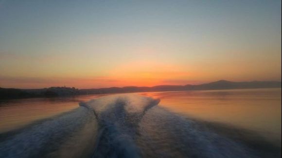 Sunset from a boat trip round the island