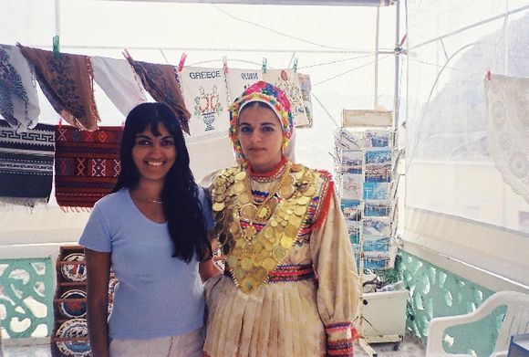 With a local in Karpathos
