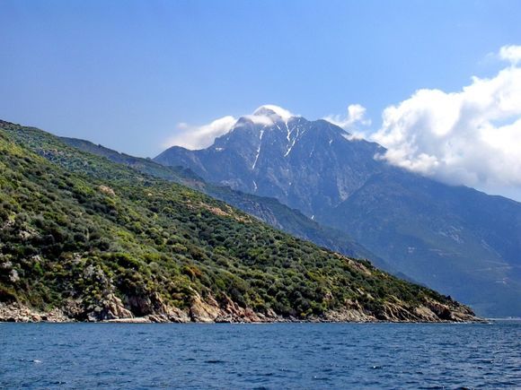 Mount Athos from the sea