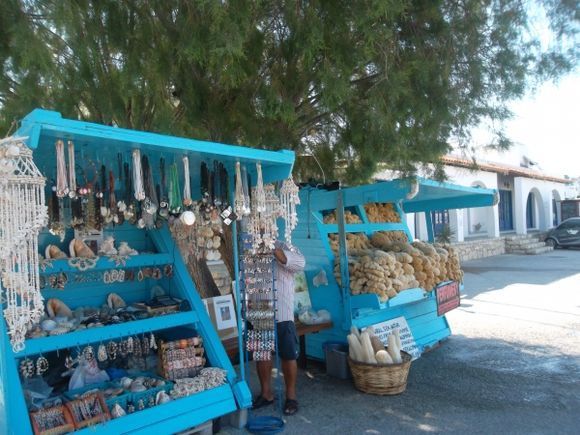 The Sponge-man of Lipsi. He sells sponges sourced from the neighbouring island of Kalymnos