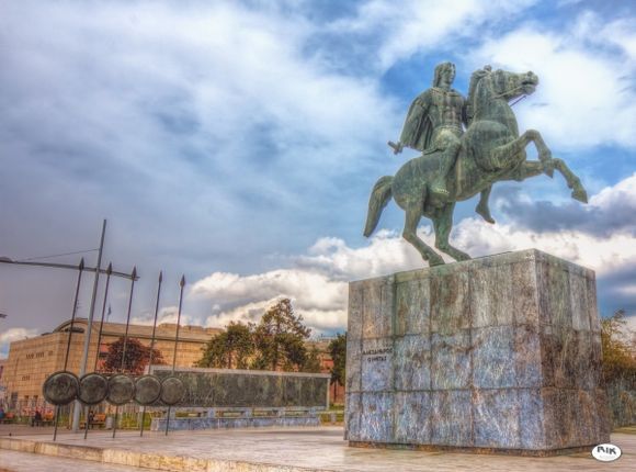 Memorial to Alexander The Great in Thessaloniki.