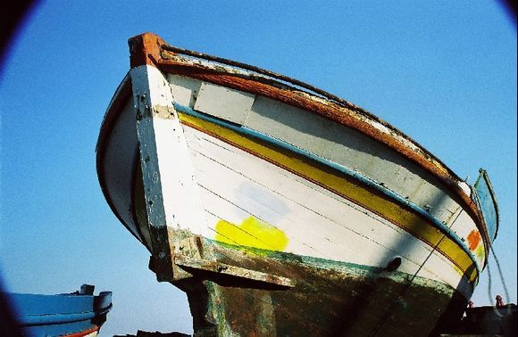 Samos: boat at the harbour of Pythagorion