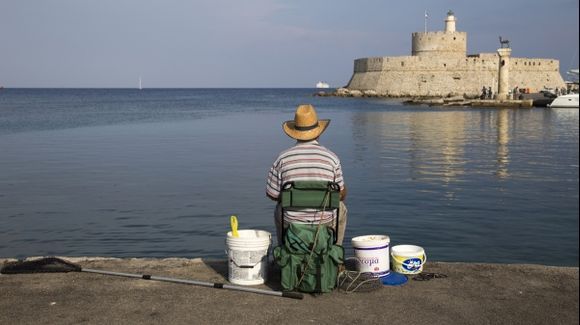 Fishing, Rhodes Harbour