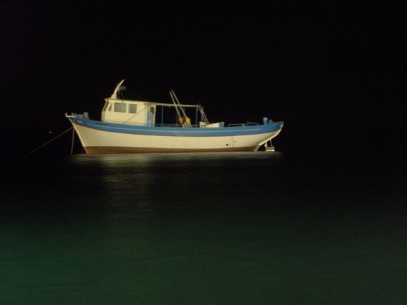 Fishing boat by night